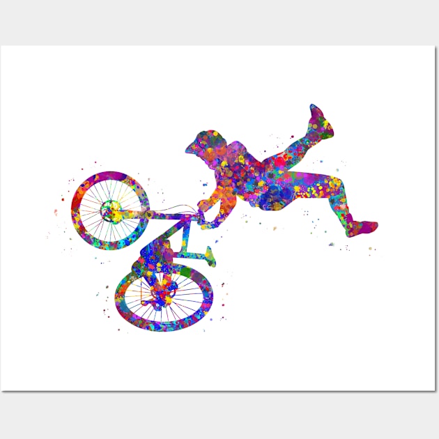 Downhill mountain biker Wall Art by Yahya Art